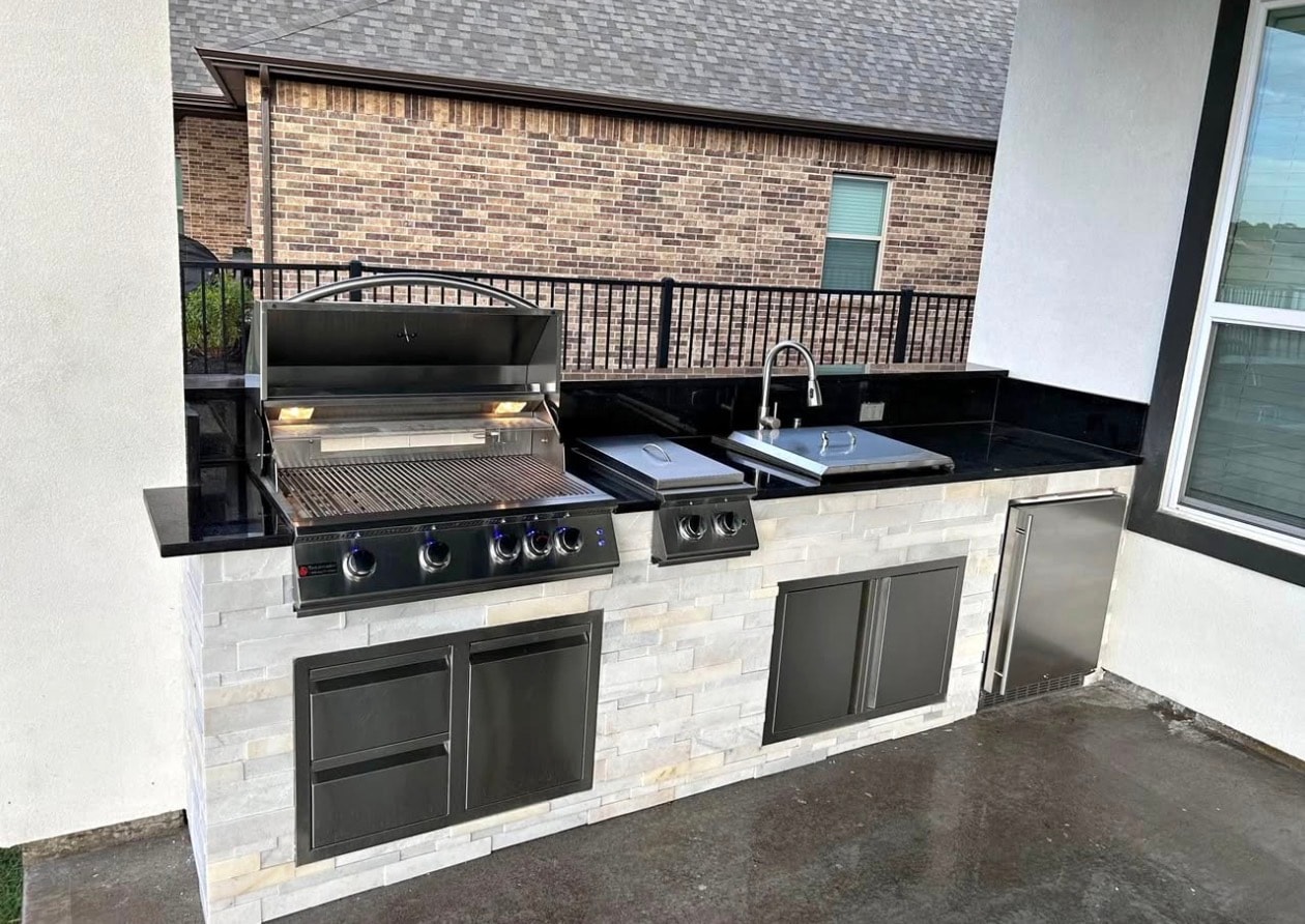Modern Kitchen with Black Granite