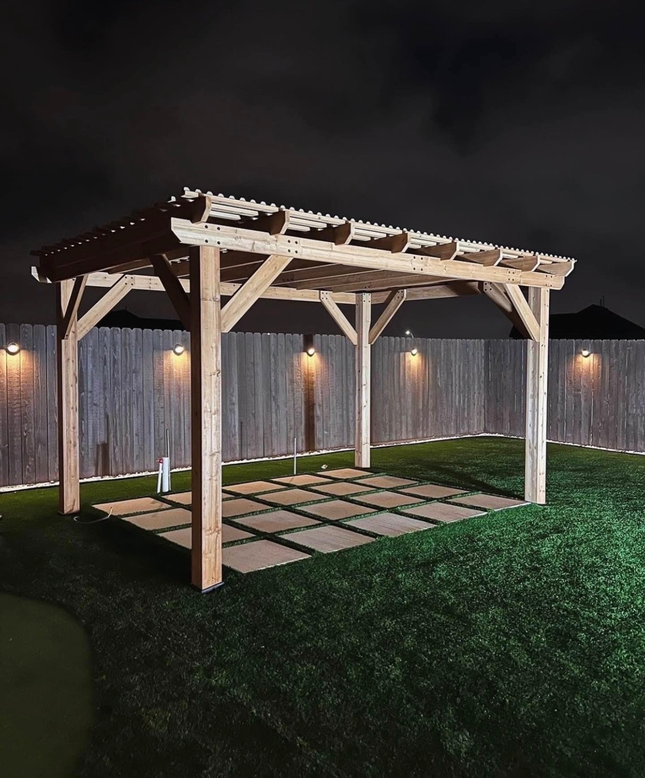 Pergola with Night Lighting